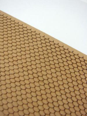 Roof in brown shingles type 